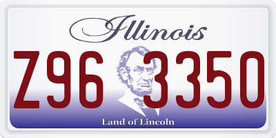 IL license plate Z963350