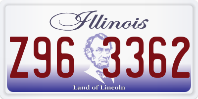 IL license plate Z963362