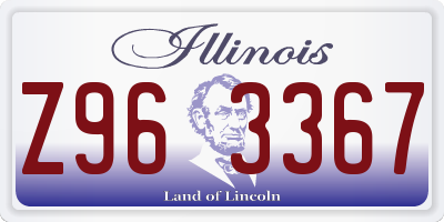 IL license plate Z963367