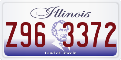 IL license plate Z963372