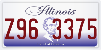 IL license plate Z963375