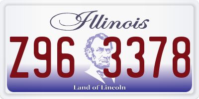 IL license plate Z963378