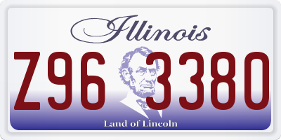 IL license plate Z963380