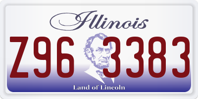 IL license plate Z963383