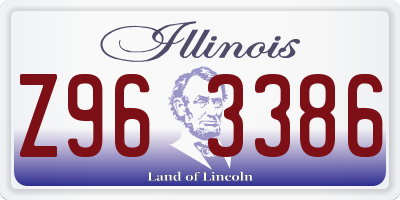 IL license plate Z963386