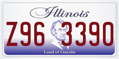 IL license plate Z963390