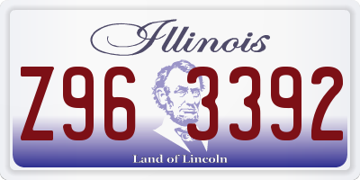 IL license plate Z963392