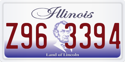 IL license plate Z963394