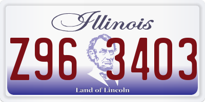 IL license plate Z963403