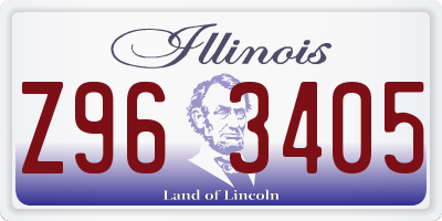 IL license plate Z963405