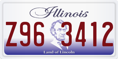 IL license plate Z963412