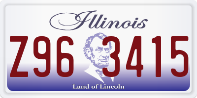 IL license plate Z963415