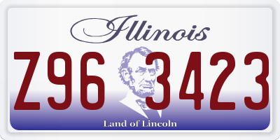 IL license plate Z963423