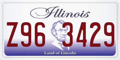 IL license plate Z963429