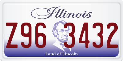 IL license plate Z963432