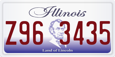 IL license plate Z963435