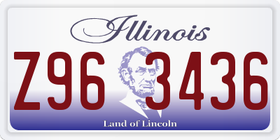 IL license plate Z963436
