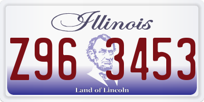 IL license plate Z963453
