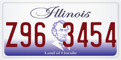 IL license plate Z963454