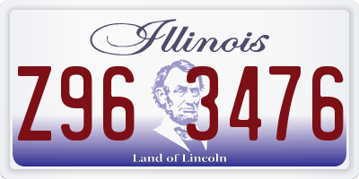 IL license plate Z963476