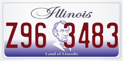 IL license plate Z963483