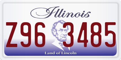 IL license plate Z963485