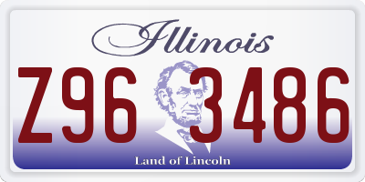 IL license plate Z963486