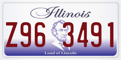 IL license plate Z963491