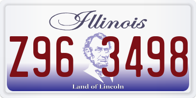 IL license plate Z963498
