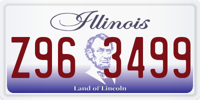 IL license plate Z963499
