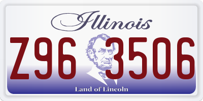 IL license plate Z963506