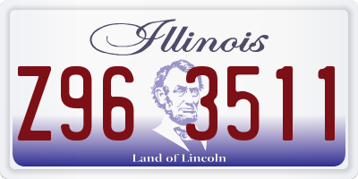 IL license plate Z963511