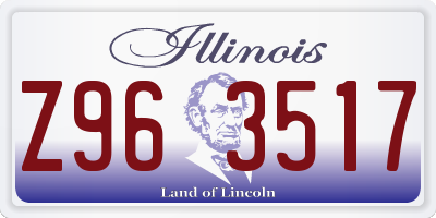IL license plate Z963517