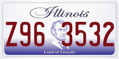 IL license plate Z963532