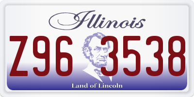 IL license plate Z963538