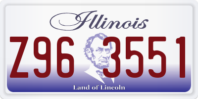 IL license plate Z963551