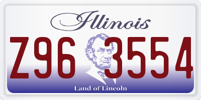 IL license plate Z963554