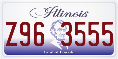 IL license plate Z963555