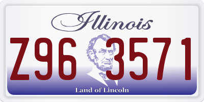 IL license plate Z963571