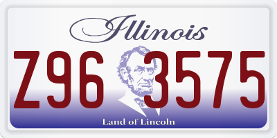 IL license plate Z963575