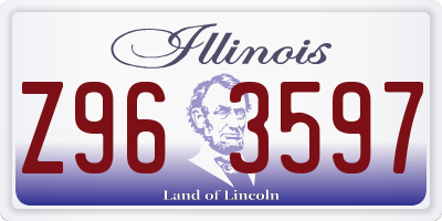 IL license plate Z963597