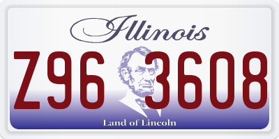 IL license plate Z963608