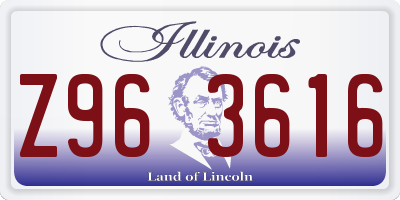 IL license plate Z963616