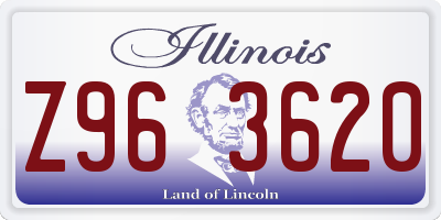 IL license plate Z963620