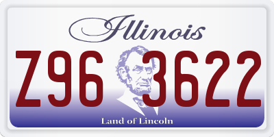 IL license plate Z963622