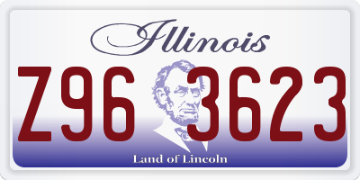 IL license plate Z963623