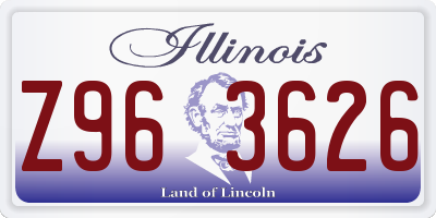 IL license plate Z963626