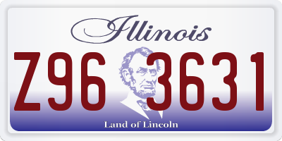 IL license plate Z963631