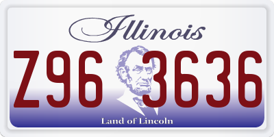 IL license plate Z963636