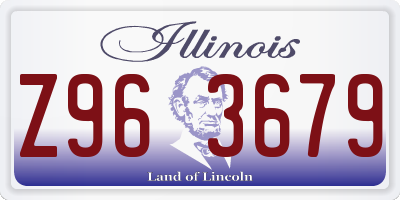 IL license plate Z963679